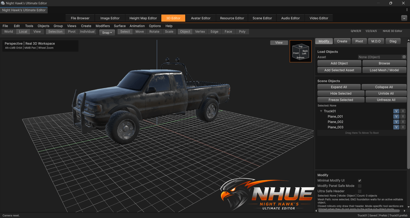 NHUE 3D Editor vehicle screenshot