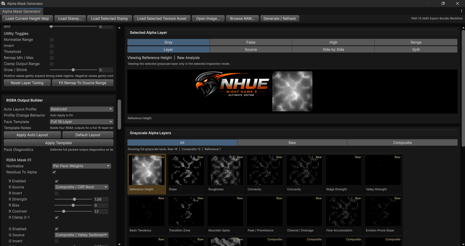 NHUE Alpha Mask Generator RGBA output screenshot