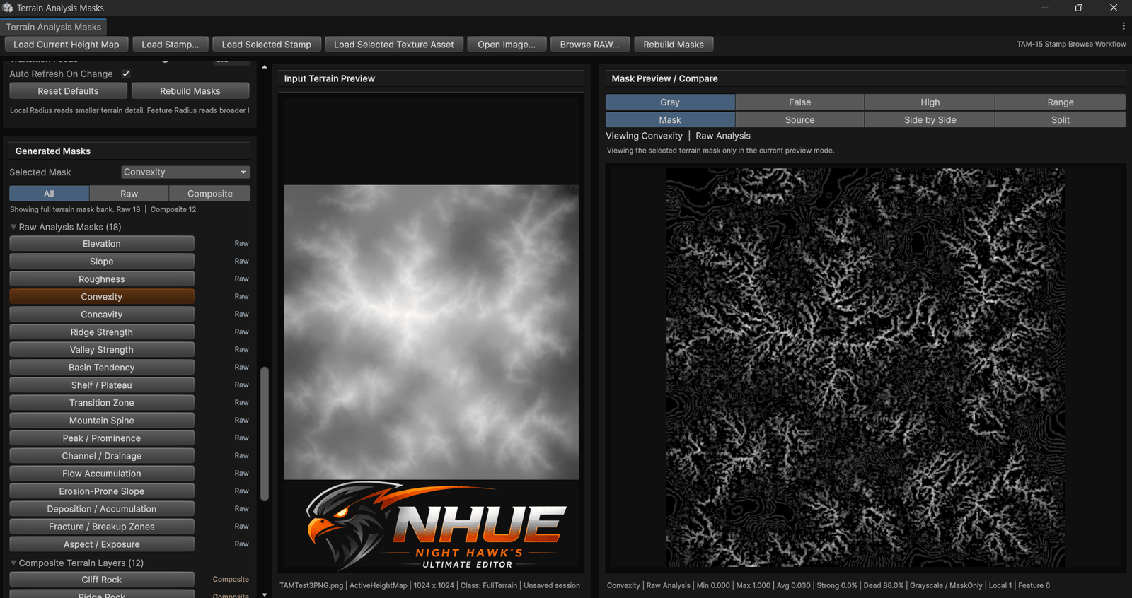 NHUE Terrain Analysis Masks screenshot