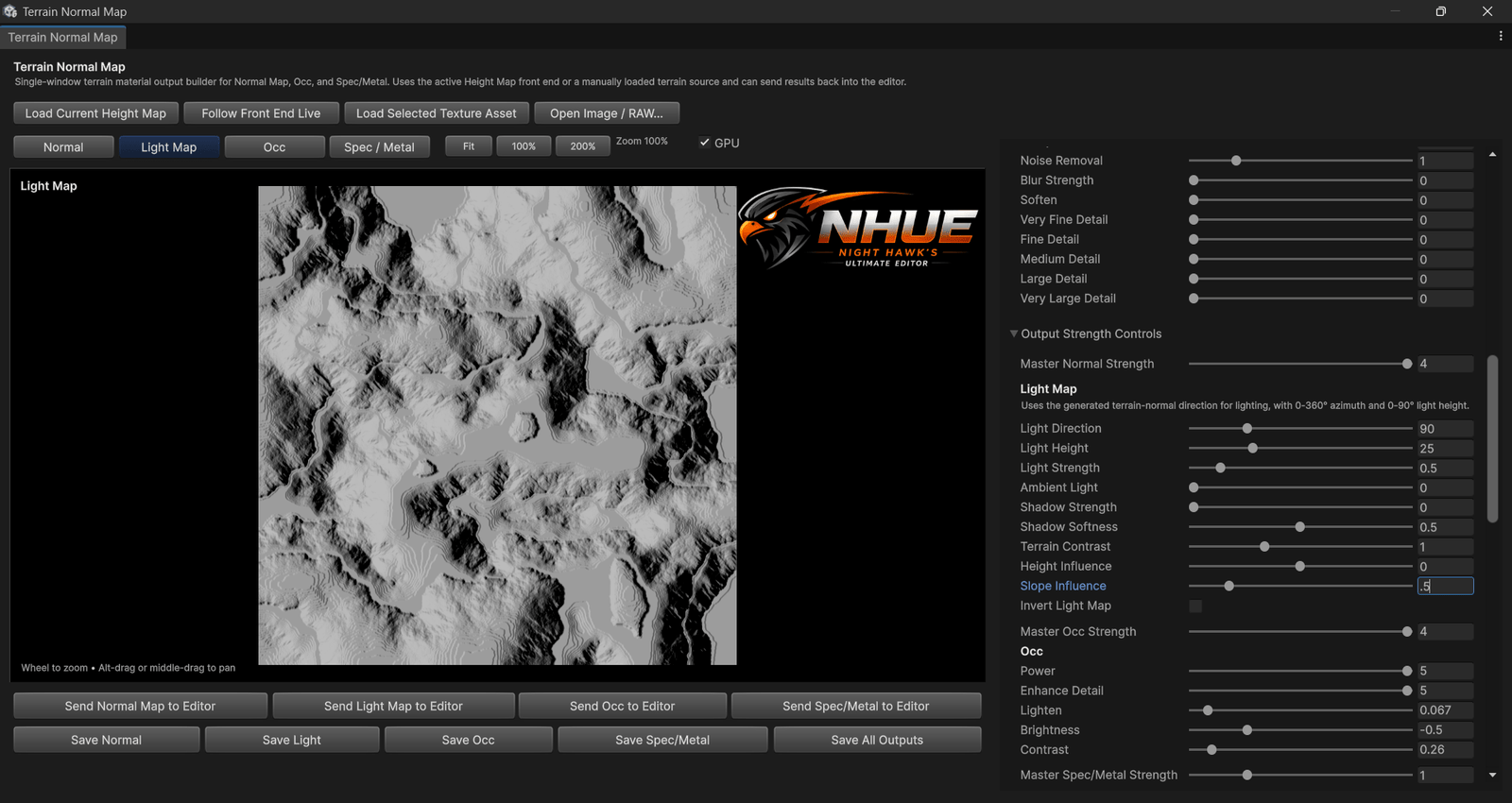 NHUE Terrain Normal Map Editor screenshot
