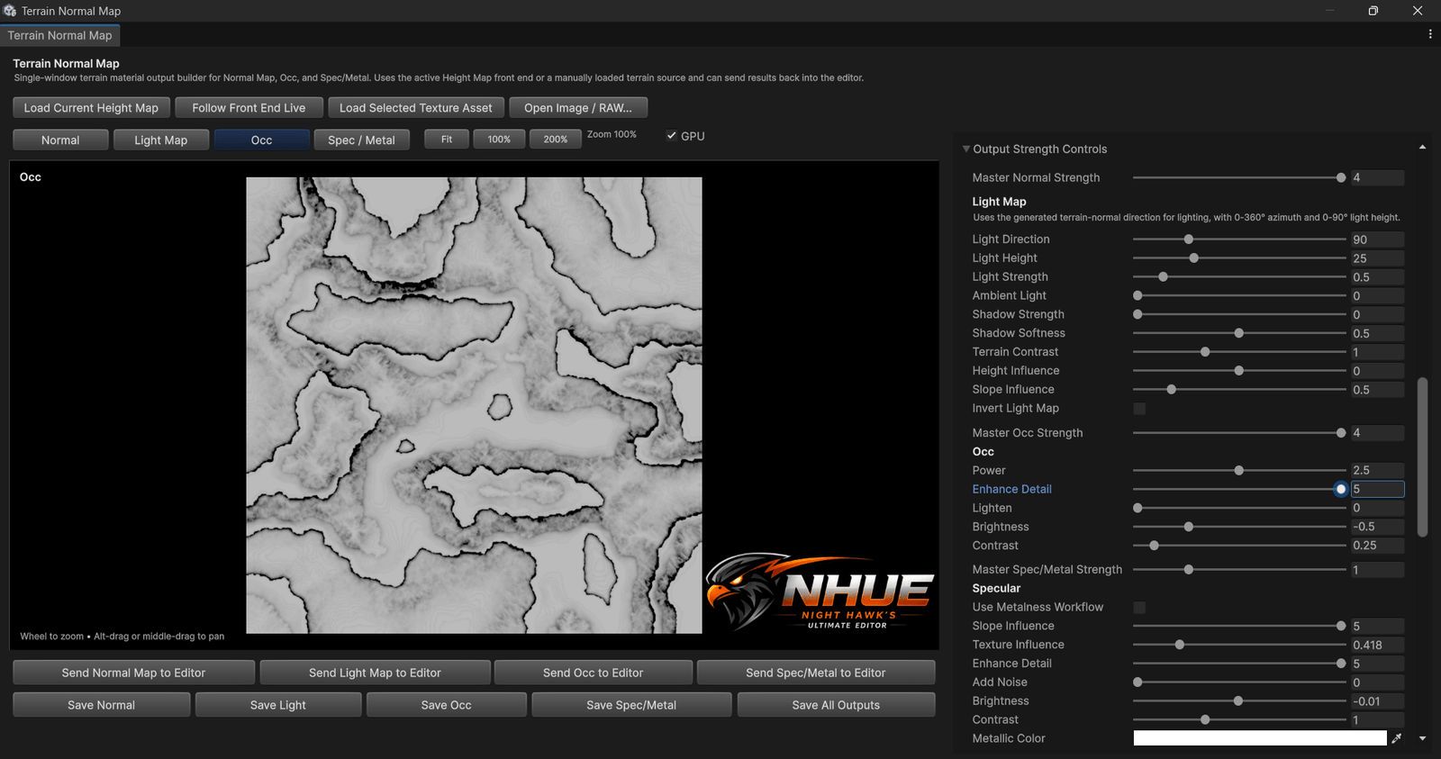 NHUE Terrain Light Map Editor screenshot